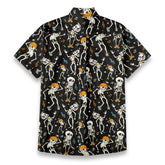 Halloween Story Music Skeleton Party Print Shirt